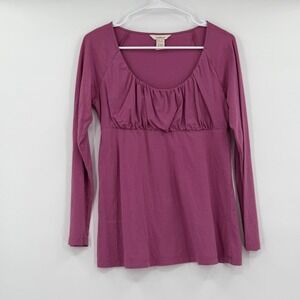 Sundance Women Medium Purple Long Sleeve tunic Top Shirt